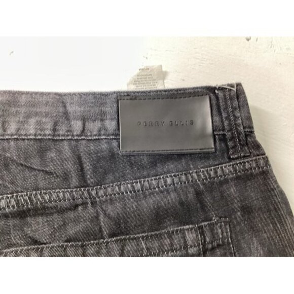 Perry Ellis Men's‎ Slim Fit Stretch Jeans Size 36x32 Black Mid Rise Smoke Free - Picture 10 of 15